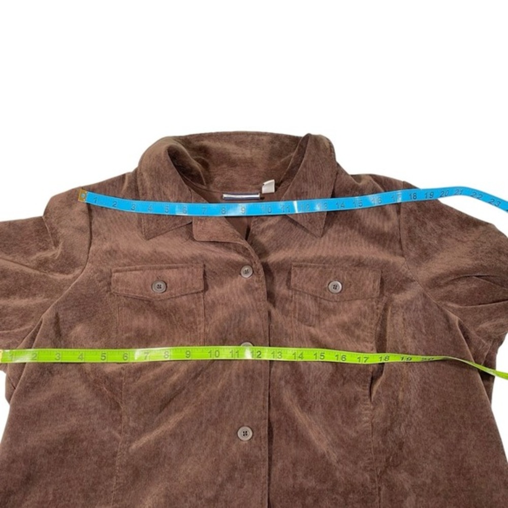 Croft & Barrow XL Brown Corduroy Button Down Shirt Jacket Dark Academia - Picture 5 of 7